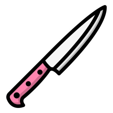 Bıçak Vektörü Simgesi Tasarım İllüstrasyonu