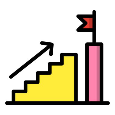 Kariyer Yolu Vektör Simgesi Tasarım İllüstrasyonu