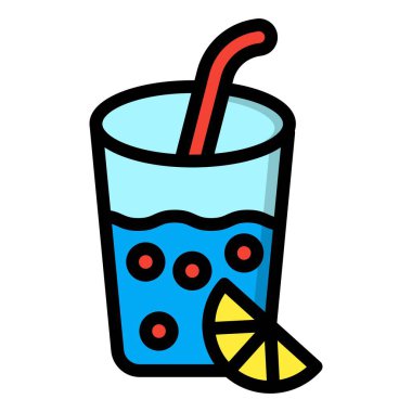Limonata Vektör Simgesi Tasarım İllüstrasyonu