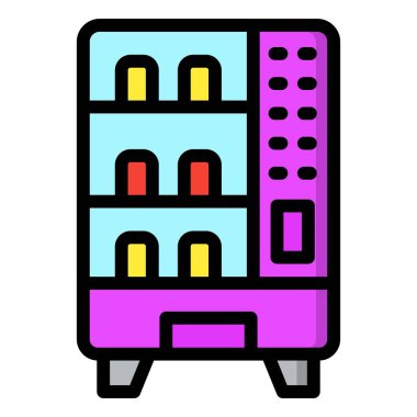 Satış Makinesi Vektör Simgesi Tasarım İllüstrasyonu