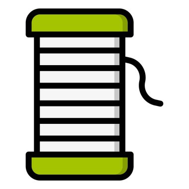 İplik Vektörü Simgesi Tasarım İllüstrasyonu