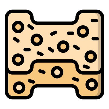 Sünger Vektör Simgesi Tasarım İllüstrasyonu