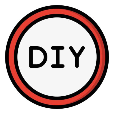 Diy Vektör Simgesi Tasarım Çizimi