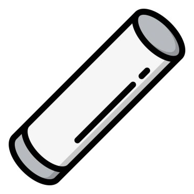 Tebeşir Vektörü Simgesi Tasarım İllüstrasyonu