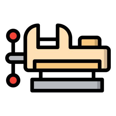 Vise Vektör Simgesi Tasarım İllüstrasyonu