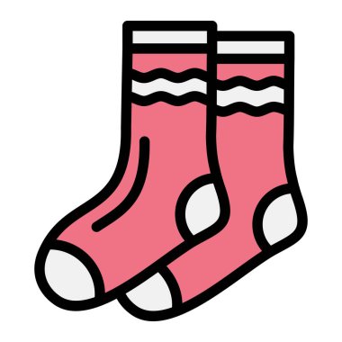 Çorap Vektörü Simgesi Tasarım İllüstrasyonu