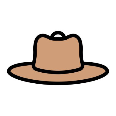 Şapka Vektörü Simgesi Tasarım İllüstrasyonu