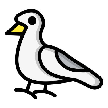 Martı Vektör Simgesi Tasarım İllüstrasyonu