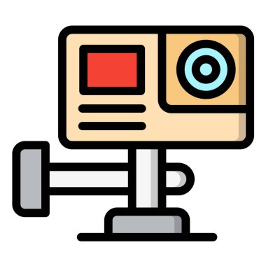 Eylem Kamerası Vektör Simgesi Tasarım İllüstrasyonu