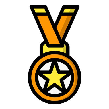 Madalya vektör tasarım illüstrasyonu