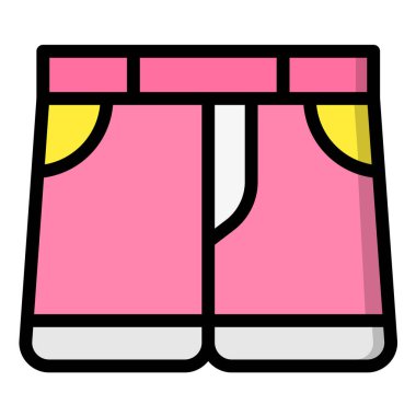 Kısa Vektör Simgesi Tasarım İllüstrasyonu