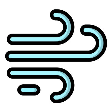 Rüzgâr vektör simgesi tasarımı çizimi