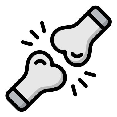 Kırık Vektör Simgesi Tasarım İllüstrasyonu