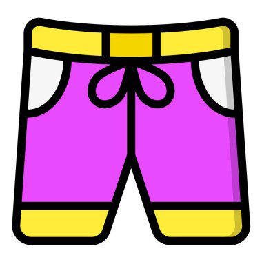 Kısa Vektör Simgesi Tasarım İllüstrasyonu