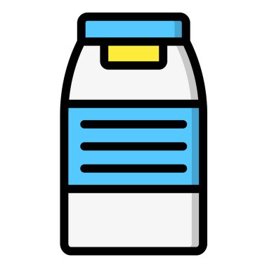 Süt Vektörü Simgesi Tasarım İllüstrasyonu