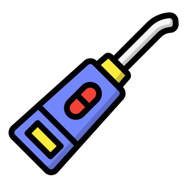 Diş Sulama Vektörü Simgesi Tasarım İllüstrasyonu