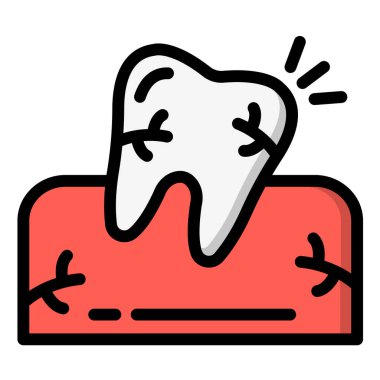 Bilgelik Diş Vektörü Simge Tasarımı İllüstrasyonu