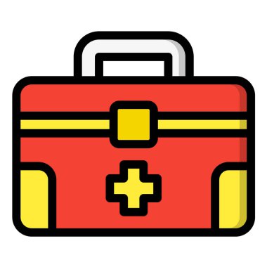 İlk Yardım Kiti Vektör Simgesi Tasarım İllüstrasyonu