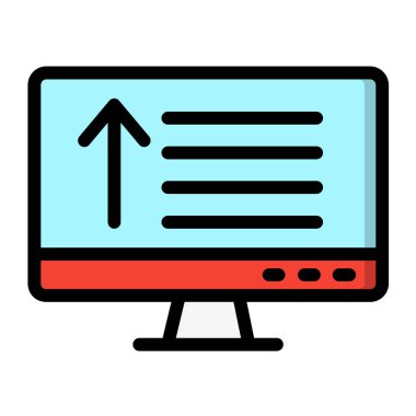 Dikey Vektör Simgesi Tasarım İllüstrasyonu