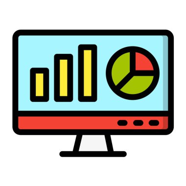 Web Analizi Vektör Simgesi Tasarım İllüstrasyonu