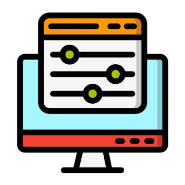 Renk denetimi Vektör Simgesi Tasarım İllüstrasyonu