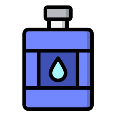 Kalça Şişesi Vektör Simgesi Tasarım İllüstrasyonu