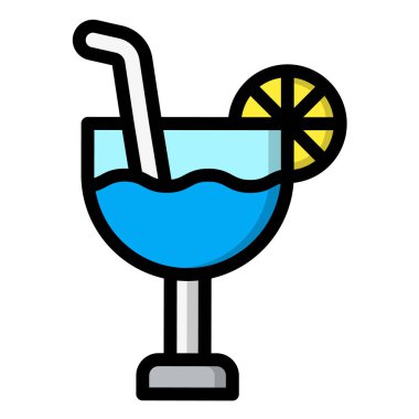 İçecek Vektörü Simgesi Tasarım İllüstrasyonu