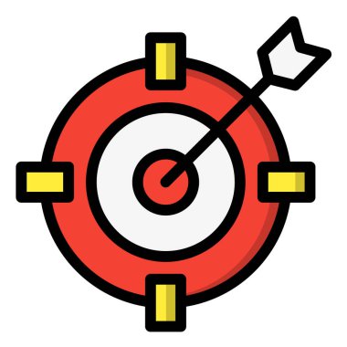 Dart Kurulu Vektör Simgesi Tasarım İllüstrasyonu