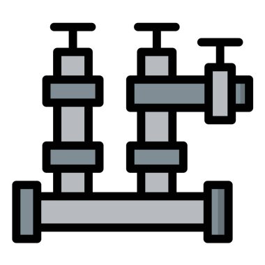 Boru Vektörü Simgesi Tasarım İllüstrasyonu