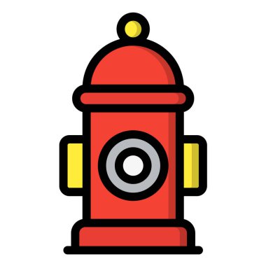 Hydrant Vektör Simgesi Tasarım İllüstrasyonu