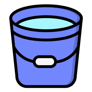 Bucket Vektör Simgesi Tasarım Çizimi