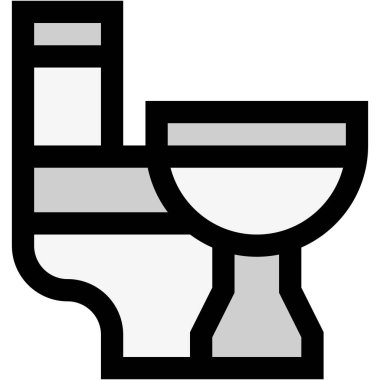 Tuvalet Vektörü Simgesi Tasarımı Çizimi