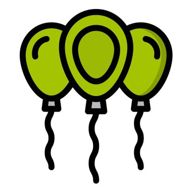 Balonlar Vektör Simgesi Tasarım İllüstrasyonu