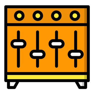 Müzik Dengeleyicisi Vektör Simgesi Tasarım İllüstrasyonu