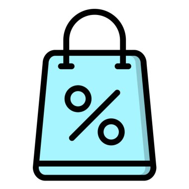 Alışveriş Torbası Vektör Simgesi Tasarım Çizimi