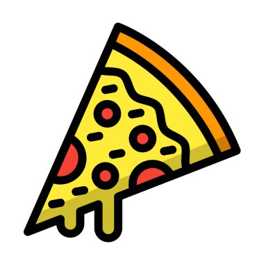 İtalyan Gıda Vektörü Simgesi Tasarımı Çizimi