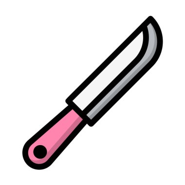 Bıçak Vektörü Simgesi Tasarım İllüstrasyonu