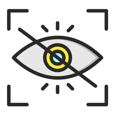 Kırmızı Göz Vektörü Simge Tasarımı Çizimi