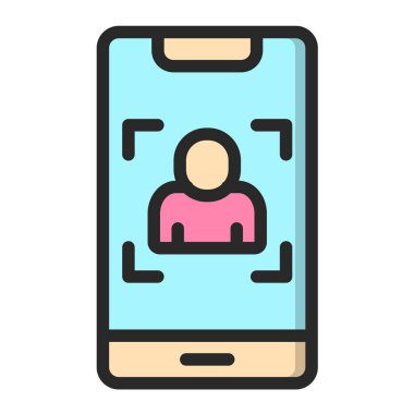 Portre Vektörü Simgesi Tasarım İllüstrasyonu