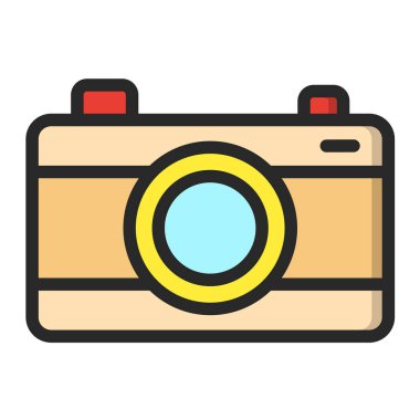 Dijital kamera Vektör Simgesi Tasarım İllüstrasyonu