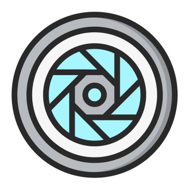 Diyafram Vektör Simgesi Tasarım İllüstrasyonu