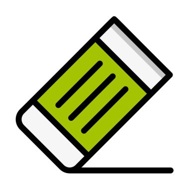 Silgi Vektörü Simgesi Tasarım İllüstrasyonu