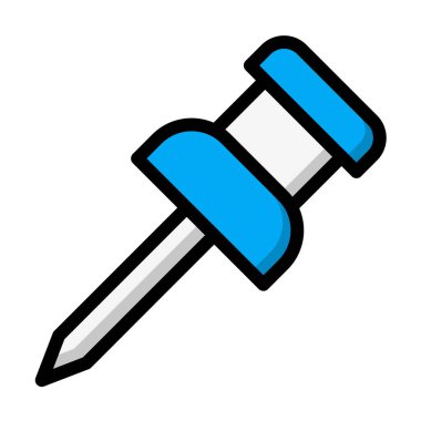 Pin Vektör Simgesi Tasarım İllüstrasyonuna bas