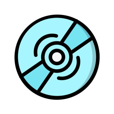 Sıkıştırılmış Disk Vektörü Simgesi Tasarım İllüstrasyonu