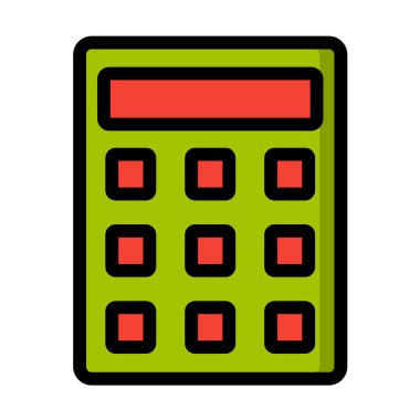 Hesap Makinesi Vektör Simgesi Tasarım İllüstrasyonu