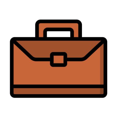 Evrak Çantası Vektör Simgesi Tasarımı İllüstrasyonu