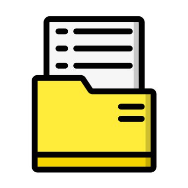 Dosya Vektörü Simgesi Tasarım İllüstrasyonu