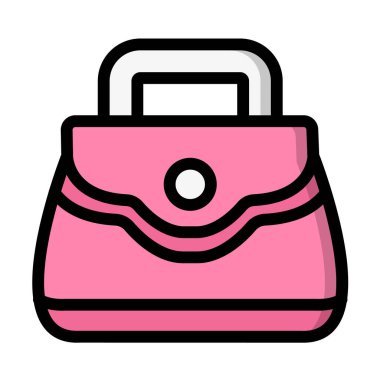 Çanta Vektörü Simgesi Tasarım İllüstrasyonu