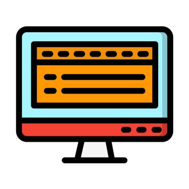 Ekran Vektörü Simgesi Tasarım İllüstrasyonu