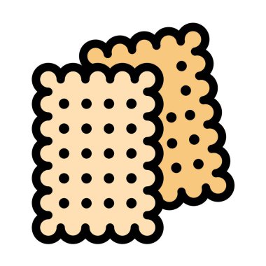 Bisküvi Vektörü Simgesi Tasarım İllüstrasyonu